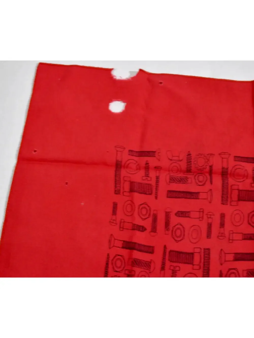 Vintage Screws and Bolts 90s Red Construction Bandana